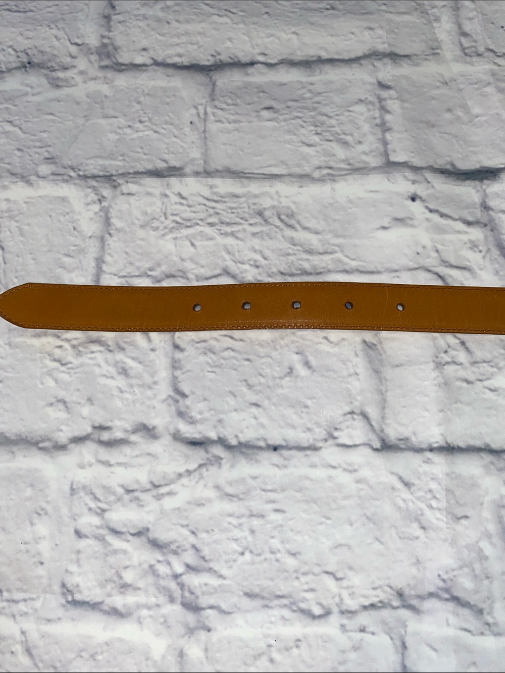 Lauren Ralph Lauren Croc-Embossed Leather Belt with Gold Buckle Tan Size L - Picture 6 of 13